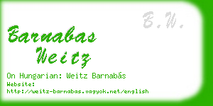 barnabas weitz business card